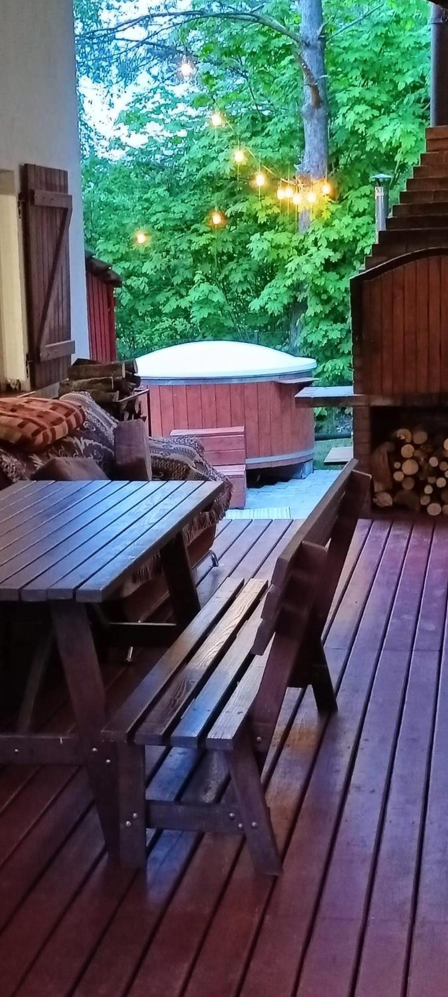 Domek Wypoczynkowy Caloroczny U Agi Z Balia Z Jacuzzi I Sauna Villa Przezmark Kültér fotó